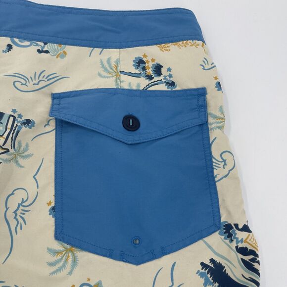 Patagonia Unlined Swim Trunks Shorts Mens 35 Multicolor Pocket Style 86730 - Picture 7 of 9